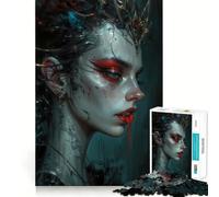 Rompecabezas de 1000 Piezas para Adultos Reina manchada de Sangre,Arte de Corte Fino,Juego de concentración Mental,Juego para Momentos de Tranquilidad,Actividad de cumpleaños 38x26cm