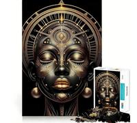 Rompecabezas de 1000 Piezas para Adultos Reina Negra,Arte Africano de Corte Fino,Juego de concentración Mental,Juego para Momentos de Tranquilidad,Actividad de cumpleaños 50x75cm