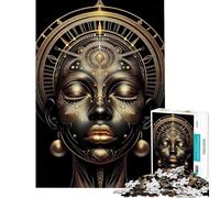 Rompecabezas de 1000 Piezas para Adultos Reina Negra Rompecabezas Africano para Adultos Juegos relajantes Difícil Regalo de cumpleaños (Tamaño 38x52cm)