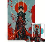 Rompecabezas de 1000 Piezas para Adultos Reina Samurai de la Luna de Sangre,Decoración de Ajuste Limpio,Actividad Mental Divertida,Momentos de Juego Acogedores,Regalo Festivo de Ocio 38x26cm