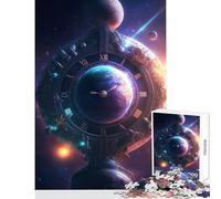 Rompecabezas de 1000 Piezas para Adultos Reloj Espacial Juguetes antiestrés Regalos para Mujeres y Hombres Juego Educativo interacción Entre Padres e Hijos tamaño 38x52cm