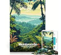 Rompecabezas de 1000 Piezas para Adultos Reserva del Bosque Nuboso de Monteverde,Costa Rica Corte Impecable Juego de concentración Regalo Ideal para Jugar Gratis cumpleaños