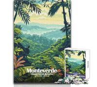 Rompecabezas de 1000 Piezas para Adultos, Reserva del Bosque Nuboso de Monteverde, Costa Rica, Juego Educativo Familiar, difícil, Regalo de cumpleaños, tamaño 38x52cm