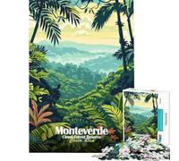 Rompecabezas de 1000 Piezas para Adultos Reserva del Bosque Nuboso de Monteverde Costa Rica Juegos relajantes Juguetes educativos Actividades artísticas Regalo escapadas Tiempo Libre (tamaño 38x26cm)