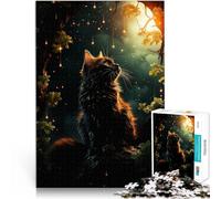 Rompecabezas de 1000 Piezas para Adultos Resplandor felino Juguete de desafío de Juego Educativo Decoración artística del hogar 38x26cm