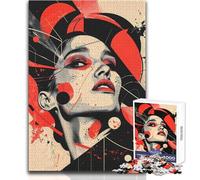 Rompecabezas de 1000 Piezas para Adultos, Retrato Abstracto de Mujer, Juego Educativo, Actividades Familiares, Regalos de Amigo Secreto, tamaño 50x75cm