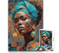 Rompecabezas de 1000 Piezas para Adultos, Retrato Abstracto de una Mujer Africana, Juguetes educativos, desafío difícil, Juguetes de Bricolaje, tamaño 38x52cm