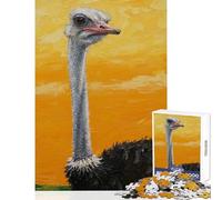 Rompecabezas de 1000 Piezas para Adultos Retrato de Avestruz Juguete Educativo Regalo de cumpleaños Juegos de relajación colección de Artistas Bellas Artes tamaño 50x75cm