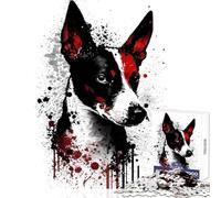 Rompecabezas de 1000 Piezas para Adultos Retrato de Basenji decoración del hogar Juguetes Regalo de cumpleaños Juego Imposible Cada Pieza es única - Tamaño 38x52cm