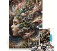Rompecabezas de 1000 Piezas para Adultos: Retrato de Bosque Encantado, Juegos Familiares, ejercita tu Mente y Tus Manos, Toda la Familia 38x52cm