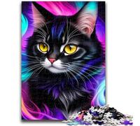 Rompecabezas de 1000 Piezas para Adultos, Retrato de Gato Guapo, Ayuda al Cerebro a ejercitar, Juguetes adictivos para Cultivar la Paciencia, colección de Artistas, Bellas Artes, 26x38cm