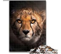Rompecabezas de 1000 Piezas para Adultos, Retrato de Guepardo Enojado, Rompecabezas difíciles para Adultos, tamaño 26x38cm, divertirse en Familia Durante Las Vacaciones.