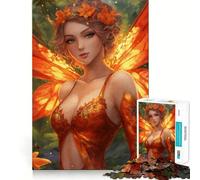 Rompecabezas de 1000 Piezas para Adultos Retrato de Hada otoñal,Ajuste, Arte,desafío Mental,diversión,Tiempo de Descanso,Juego,Regalo de cumpleaños para la Mente (38x52cm)