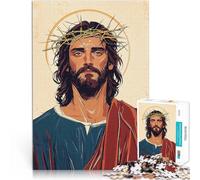 Rompecabezas de 1000 Piezas para Adultos Retrato de Jesucristo Matar el Tiempo en Vacaciones en casa Cumpleaños 75x50cm
