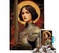 Rompecabezas de 1000 Piezas para Adultos Retrato de Juana de Arco con Espada Rompecabezas para Adultos Juegos relajantes decoración del hogar Regalo Ideal para Toda la Familia (tamaño 50x75cm)