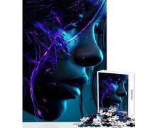 Rompecabezas de 1000 Piezas para Adultos Retrato de Mujer gótica ciberpunk decoración del hogar Juguetes Regalo Divertido Juego práctico descompresión Intelectual tamaño 50x75cm