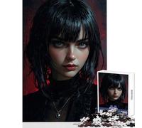Rompecabezas de 1000 Piezas para Adultos: Retrato de Mujer misteriosa Juguete Educativo Gran Regalo y Juguetes Juegos Familiares Entrena tu Cerebro y Tus Manos tamaño 38x52cm