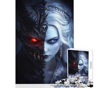 Rompecabezas de 1000 Piezas para Adultos Retrato de Naturaleza Dual Juguetes antiestrés Regalo Divertido Juego de ingenio para Mejorar el Amor en Pareja tamaño 38x26cm