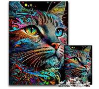 Rompecabezas de 1000 Piezas para Adultos, Retrato de un Hermoso Gato, Juguete Educativo para Adolescentes, decoración del hogar y la Oficina, 26x38cm/10,23x14,96 Pulgadas.