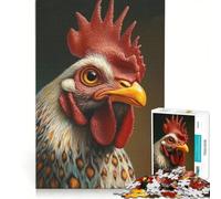 Rompecabezas de 1000 Piezas para Adultos Retrato de una gallina Juguetes para armar para Mejorar la Memoria cumpleaños y Navidad 50x75cm