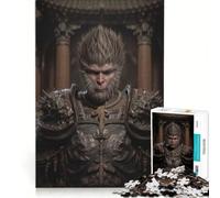 Rompecabezas de 1000 Piezas para Adultos: Retrato de Wukong de Black Myth, Juego de ingenio, Actividades Familiares, cumpleaños y Navidad 38x26cm