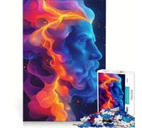Rompecabezas de 1000 Piezas para Adultos Retrato de Zeus Juegos relajantes decoración para el hogar Toda la Familia 50x75cm