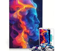Rompecabezas de 1000 Piezas para Adultos Retrato de Zeus Juegos relajantes decoración para el hogar Toda la Familia 38x52cm