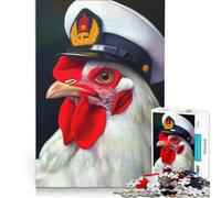 Rompecabezas de 1000 Piezas para Adultos: Retrato del Capitán Pollo, Juego de ingenio, Interesante para Reducir el estrés y Mejorar el Amor Entre Parejas 50x75cm