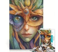 Rompecabezas de 1000 Piezas para Adultos Retrato del espíritu de la Naturaleza decoración de Pared de Juguete Carrera de Velocidad Manual Adecuado para decoración de Escritorio 38x26cm