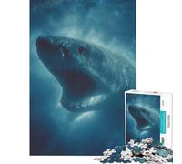 Rompecabezas de 1000 Piezas para Adultos Retrato Submarino del Gran tiburón Blanco Juguete adictivo para Cultivar la Paciencia Juego Educativo Actividades Familiares Obra de Arte Regalo Ideal
