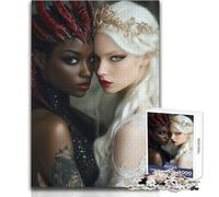 Rompecabezas de 1000 Piezas para Adultos, Retratos de ángeles y Demonios, para una Noche de Juegos y diversión Familiar, un Regalo Divertido y Divertido (tamaño 38x52cm)