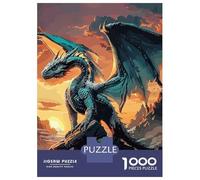 Rompecabezas De 1000 Piezas para Adultos Retro Fantasy Dragon Beast Rompecabezas para Adultos Juegos Familiares Que Mejoran La Memoria Interacción Entre Padres E Hijos 52x38cm/1000pcs