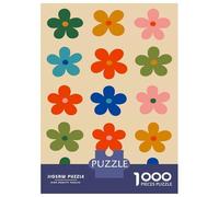 Rompecabezas De 1000 Piezas para Adultos Retro Floral Pattern Rompecabezas para Adultos Juego Familiar Vacaciones En Casa Matar El Tiempo Difícil Y Desafiante 52x38cm/1000pcs