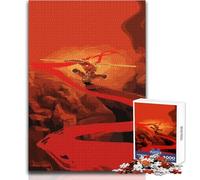 Rompecabezas de 1000 Piezas para Adultos, Rey Mono en el Sendero de la Montaña Ardiente, Juguetes educativos, decoración del hogar, Regalo para cumpleaños, tamaño 38x52cm