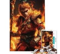 Rompecabezas de 1000 Piezas para Adultos Rey Mono en Llamas Rompecabezas para Adolescentes Juego Familiar Decoración del hogar Difícil y desafiante (Tamaño 38x52cm)