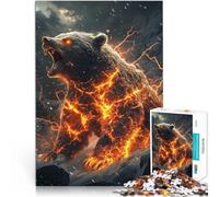 Rompecabezas de 1000 Piezas para Adultos Rey Oso Alivia el estrés Vacaciones en casa Matar el Tiempo Decoración del hogar 52x38cm