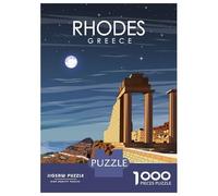 Rompecabezas De 1000 Piezas para Adultos Rhodes Greece Travel Art Rompecabezas para Adultos Juegos Familiares Regalo De Cumpleaños Cumpleaños Y Navidad 70x50cm/1000pcs