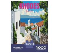 Rompecabezas De 1000 Piezas para Adultos Rhodes Greece Travel Rompecabezas para Adultos Juegos Divertidos Análisis Y Lógica Regalos para Amigos Y Familiares 38x26cm/1000pcs