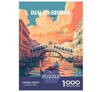 Rompecabezas De 1000 Piezas para Adultos Rialto Bridge Venice Rompecabezas para Adultos Juguetes Antiestrés Análisis Y Lógica Desafiante De Completar 38x26cm/1000pcs