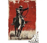 Rompecabezas De 1000 Piezas para Adultos Ride Like The Wind Horseback Archery Mastery! Rompecabezas para Adolescentes Juego De Ingenio Análisis Y Lógica Difícil Y Desafiante 70x50cm/1000pcs