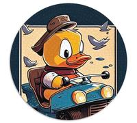 Rompecabezas de 1000 Piezas para Adultos Ride with The Quackstar, Rompecabezas Redondo de 1000 Piezas para Adultos, Ideal para decoración DIY y Regalo de ingenio (tamaño 67,5 x 67,5 cm)