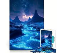 Rompecabezas de 1000 Piezas para Adultos Río bioluminiscente en una Noche Estrellada Arte de Corte preciso Juguete Creativo para desarrollar la Habilidad Juego para el Tiempo Libre Regalo Relajante