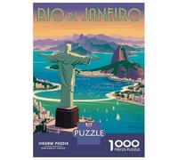 Rompecabezas De 1000 Piezas Para Adultos Rio De Janeiro Christ The Redeemer Vintage Rompecabezas Para Adultos Juego De Ingenio Pero Divertido Y Humorístico Regalos De Cumpleaños Y Únicos 70x50cm/1000p