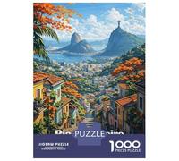 Rompecabezas De 1000 Piezas Para Adultos Rio De Janeiro Cityscape with Christ The Redeemer Rompecabezas Para Adultos Juguetes Antiestrés Para La Diversión Familiar Regalos De Cumpleaños Y Únicos 52x38