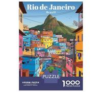 Rompecabezas De 1000 Piezas para Adultos Rio De Janeiro Favelas Rompecabezas para Adultos Juegos De Relajación Regalos para Mujeres Cumpleaños Y Navidad 52x38cm/1000pcs