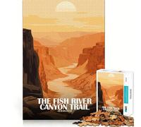 Rompecabezas de 1000 Piezas para Adultos Río,río,cañón,Sendero,Namibia Juego de Bordes Afilados,para desarrollar la Mente,Divertido y Tranquilo Regalo Ideal para Navidad (50x75cm)