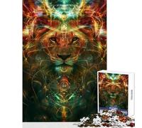 Rompecabezas de 1000 Piezas para Adultos Ritual del león Antiguo Juegos relajantes para Toda la Familia Juguetes de decoración para el hogar Entrena tu Cerebro y Tus Manos (38x26cm)