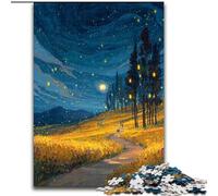 Rompecabezas de 1000 Piezas para Adultos Road Under The Night Sky, Rompecabezas para Adultos, diversión Familiar, Vacaciones y Noches de Juegos interactivos (tamaño 50x75cm)