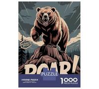 Rompecabezas De 1000 Piezas para Adultos Roaring Bear Wilderness Watcher Rompecabezas para Adultos Juegos Familiares para La Diversión Familiar Regalo De Cumpleaños, Regalos, 70x50cm/1000pcs