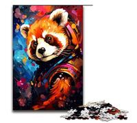 Rompecabezas de 1000 Piezas para Adultos Robot Panda Rojo de Splatters Muchos Juguetes educativos intelectuales de Colores Gruesos y descompresores Ideas de Regalo 1000 Piezas